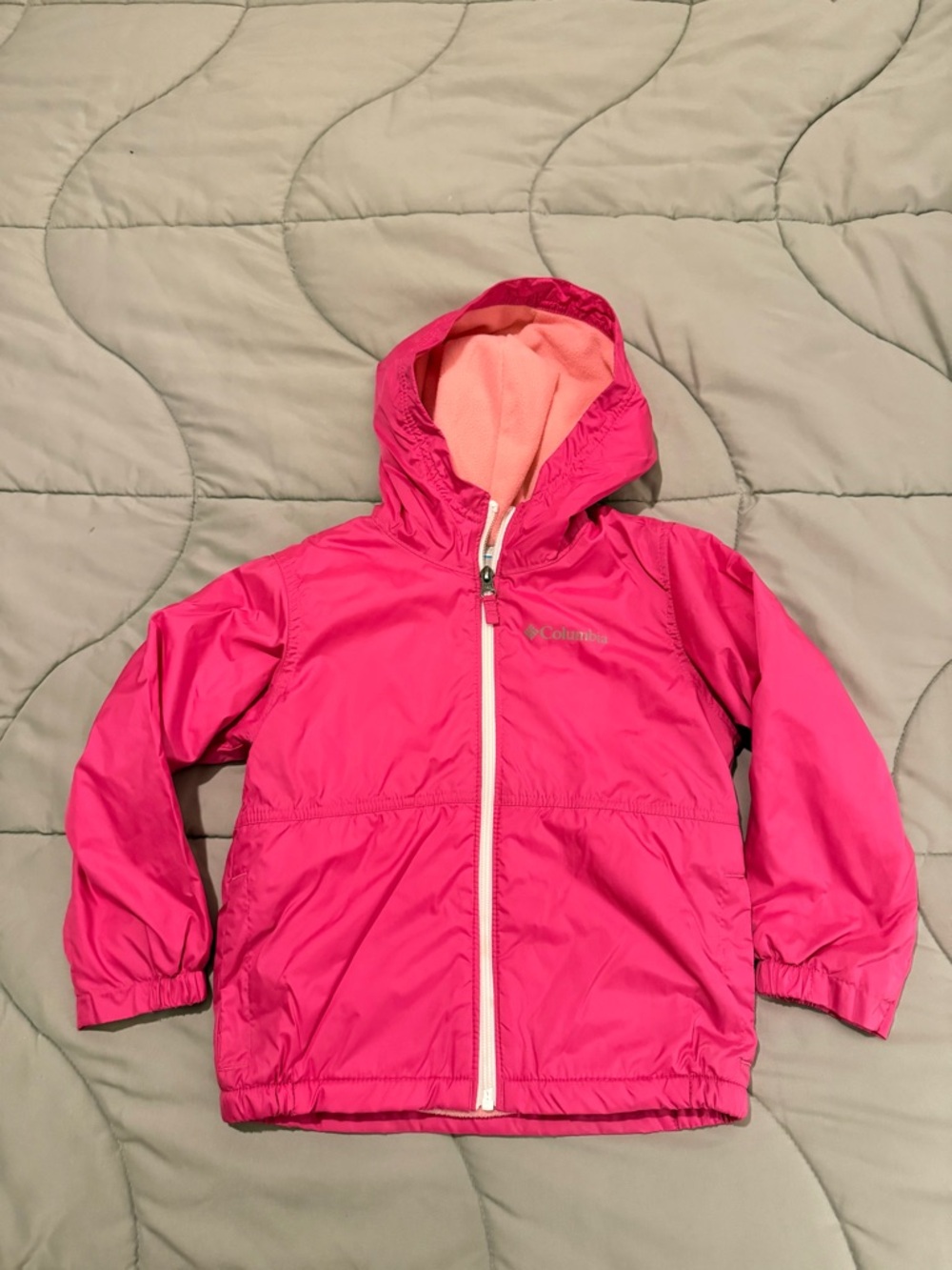NWOT: Columbia Hot Pink Hooded Windbreaker Jacket